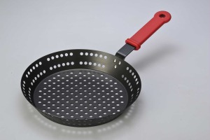 Black Steel BBQ Frying Pan
