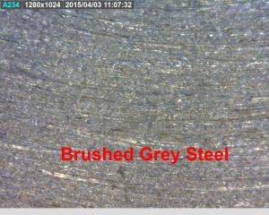 Surface polished grey steel